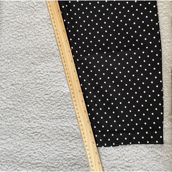 NWT Philosophy Ankle Pants Women's Size PXL Polka Dot Black Pull on Stretch - Picture 7 of 11